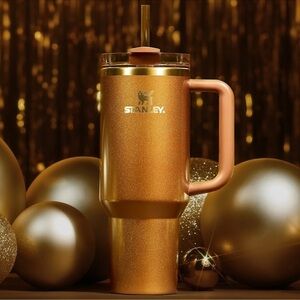 Stanley Metallic Gold Thermos with Handle Copper Tinsel